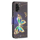For Samsung Galaxy A13 4G Colored Drawing Leather Phone Case(Big Butterfly)
