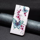 For Samsung Galaxy A13 4G Colored Drawing Leather Phone Case(Peach Blossom Butterfly)