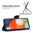 For Samsung Galaxy A13 4G Colored Drawing Leather Phone Case(Purple Butterfly)
