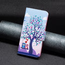 For Samsung Galaxy A33 5G Colored Drawing Leather Phone Case(Owl)