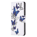 For Samsung Galaxy A33 5G Colored Drawing Leather Phone Case(Butterflies)