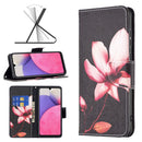 For Samsung Galaxy A33 5G Colored Drawing Leather Phone Case(Lotus)