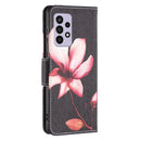 For Samsung Galaxy A33 5G Colored Drawing Leather Phone Case(Lotus)