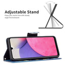 For Samsung Galaxy A33 5G Colored Drawing Leather Phone Case(Gold Butterfly)