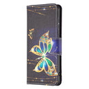 For Samsung Galaxy A33 5G Colored Drawing Leather Phone Case(Big Butterfly)