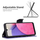 For Samsung Galaxy A33 5G Colored Drawing Leather Phone Case(Purple Butterfly)