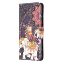 For Samsung Galaxy A33 5G Colored Drawing Leather Phone Case(Flowers Elephant)