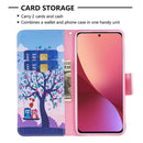 For Xiaomi 12 Colored Drawing Leather Phone Case(Owl)