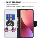 For Xiaomi 12 Colored Drawing Leather Phone Case(Panda)