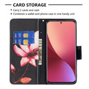 For Xiaomi 12 Colored Drawing Leather Phone Case(Lotus)