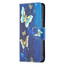For Xiaomi 12 Colored Drawing Leather Phone Case(Gold Butterfly)