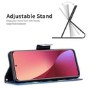 For Xiaomi 12 Colored Drawing Leather Phone Case(Gold Butterfly)