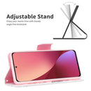 For Xiaomi 12 Colored Drawing Leather Phone Case(Peach Blossom Butterfly)