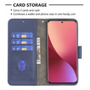 For Xiaomi 12 Matching Color Crocodile Texture PU Leather Phone Case(Blue)
