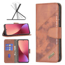For Xiaomi 12 Matching Color Crocodile Texture PU Leather Phone Case(Brown)