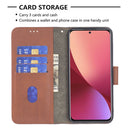 For Xiaomi 12 Matching Color Crocodile Texture PU Leather Phone Case(Brown)