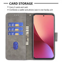 For Xiaomi 12 Matching Color Crocodile Texture PU Leather Phone Case(Grey)
