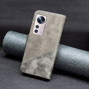 For Xiaomi 12 Matching Color Crocodile Texture PU Leather Phone Case(Grey)