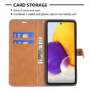 For Samsung Galaxy A73 5G Color Matching Denim Texture Leather Phone Case(Royal Blue)