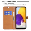 For Samsung Galaxy A73 5G Color Matching Denim Texture Leather Phone Case(Black)