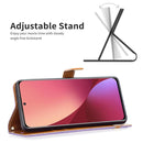 For Xiaomi 12 Color Matching Denim Texture Leather Phone Case(Purple)