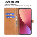 For Xiaomi 12 Color Matching Denim Texture Leather Phone Case(Purple)