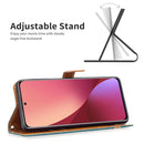For Xiaomi 12 Color Matching Denim Texture Leather Phone Case(Green)