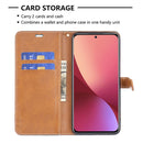 For Xiaomi 12 Color Matching Denim Texture Leather Phone Case(Green)