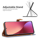For Xiaomi 12 Color Matching Denim Texture Leather Phone Case(Royal Blue)