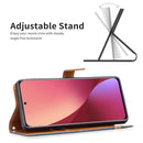 For Xiaomi 12 Color Matching Denim Texture Leather Phone Case(Dark Blue)
