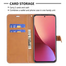 For Xiaomi 12 Color Matching Denim Texture Leather Phone Case(Dark Blue)