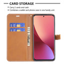 For Xiaomi 12 Color Matching Denim Texture Leather Phone Case(Grey)