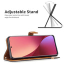 For Xiaomi 12 Color Matching Denim Texture Leather Phone Case(Black)
