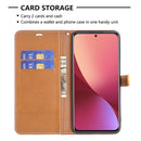 For Xiaomi 12 Color Matching Denim Texture Leather Phone Case(Black)