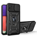 For Samsung Galaxy A22 5G Sliding Camera Design TPU + PC Phone Case(Black)