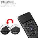 For Samsung Galaxy A22 5G Sliding Camera Design TPU + PC Phone Case(Black)