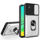 For OPPO A53 2020 / A32 Sliding Camshield Card Phone Case(Pearl White)