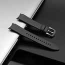 For Samsung Galaxy Watch4 40mm / 44mm Genuine Leather Watch Band(Black)