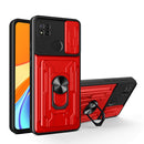 For Xiaomi Redmi 9C Sliding Camshield Card Phone Case(Red)