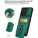For Xiaomi Redmi 9C Sliding Camshield Card Phone Case(Rose Gold)