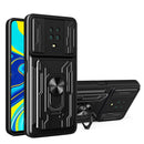 For Xiaomi Redmi Note 9S Sliding Camshield Card Phone Case(Black)
