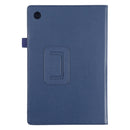 For Samsung Galaxy Tab A8 10.5 2021 Litchi Texture Solid Color Leather Tablet Case(Dark Blue)