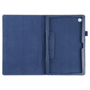 For Samsung Galaxy Tab A8 10.5 2021 Litchi Texture Solid Color Leather Tablet Case(Dark Blue)