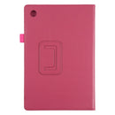 For Samsung Galaxy Tab A8 10.5 2021 Litchi Texture Solid Color Leather Tablet Case(Rose Red)