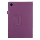 For Samsung Galaxy Tab A8 10.5 2021 Litchi Texture Solid Color Leather Tablet Case(Purple)