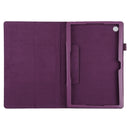 For Samsung Galaxy Tab A8 10.5 2021 Litchi Texture Solid Color Leather Tablet Case(Purple)