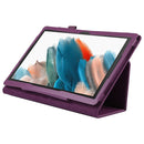 For Samsung Galaxy Tab A8 10.5 2021 Litchi Texture Solid Color Leather Tablet Case(Purple)
