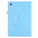 For Samsung Galaxy Tab A8 10.5 2021 Litchi Texture Solid Color Leather Tablet Case(Sky Blue)