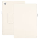 For Samsung Galaxy Tab A8 10.5 2021 Litchi Texture Solid Color Leather Tablet Case(White)