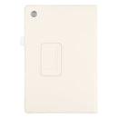 For Samsung Galaxy Tab A8 10.5 2021 Litchi Texture Solid Color Leather Tablet Case(White)